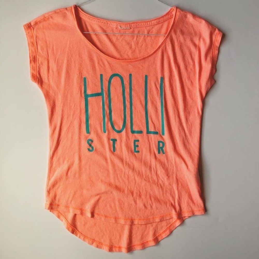 Hollister Tropical Orange Logo Top, XS